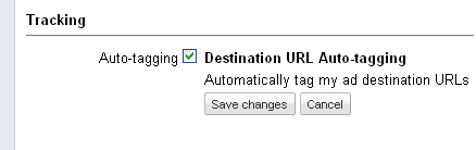Destination URL Auto-tagging